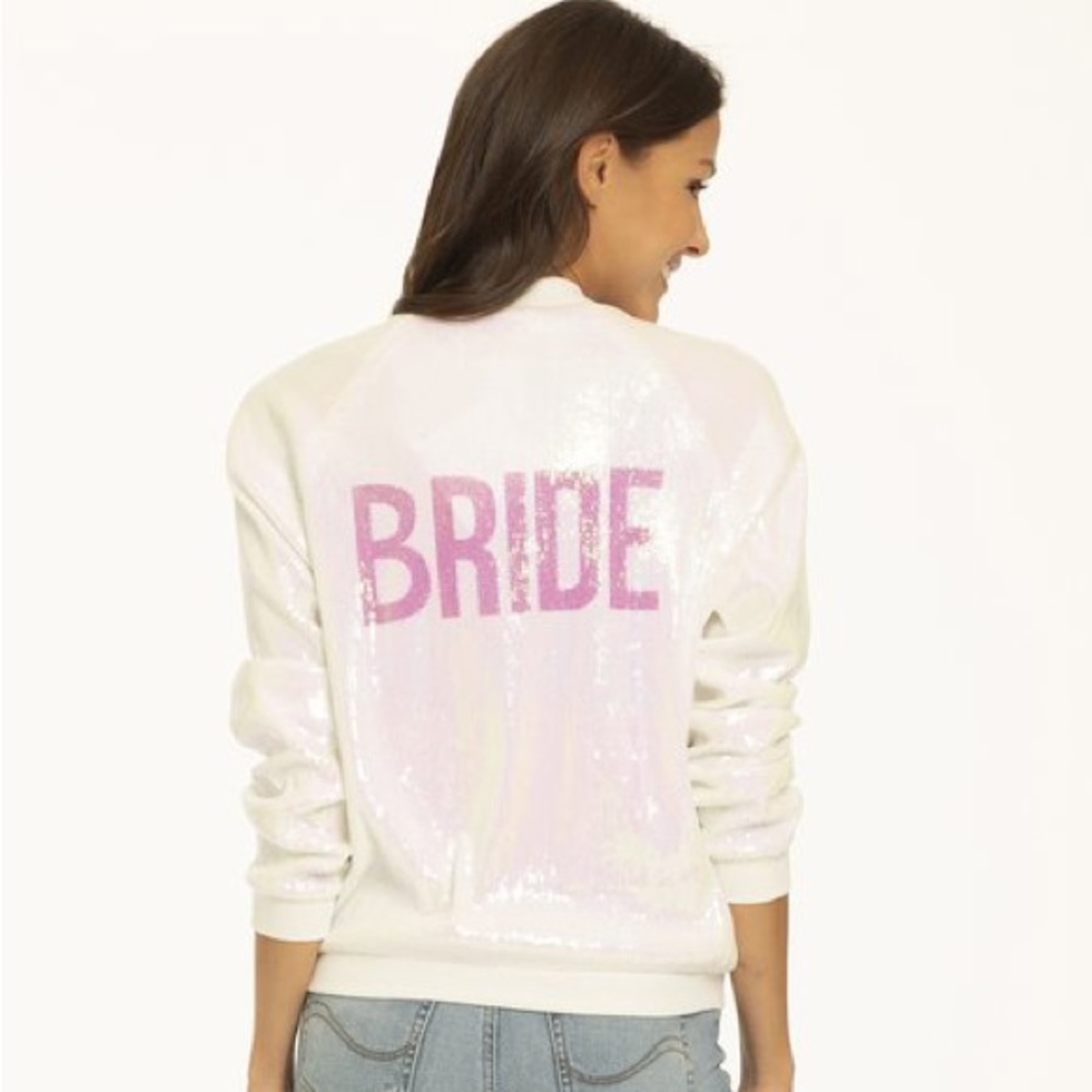 👰‍♀️ 🩷✨ SEQUIN BRIDE BOMBER JACKET HAYLEY PAIGE